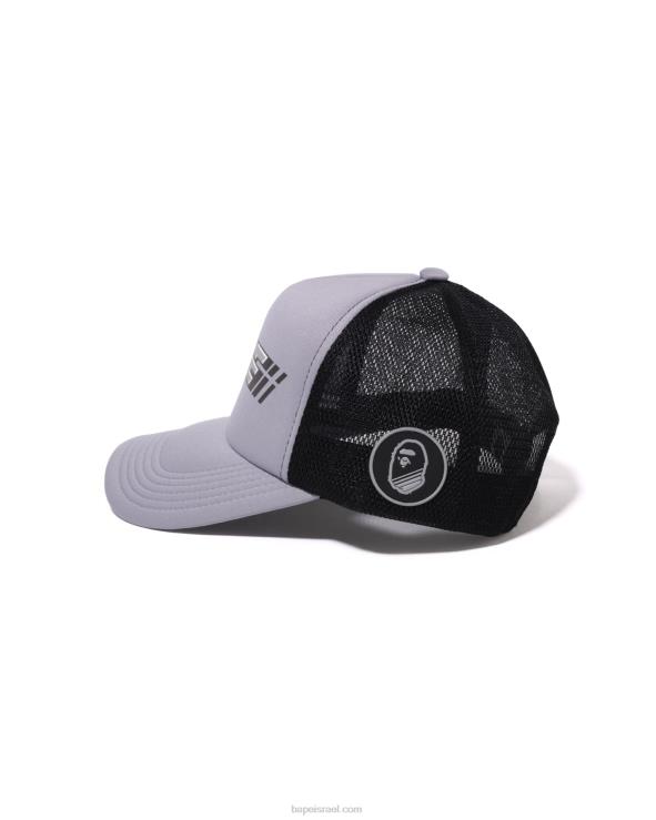 אפור A Bathing Ape 644LV389 גברים כובע רשת רייסר