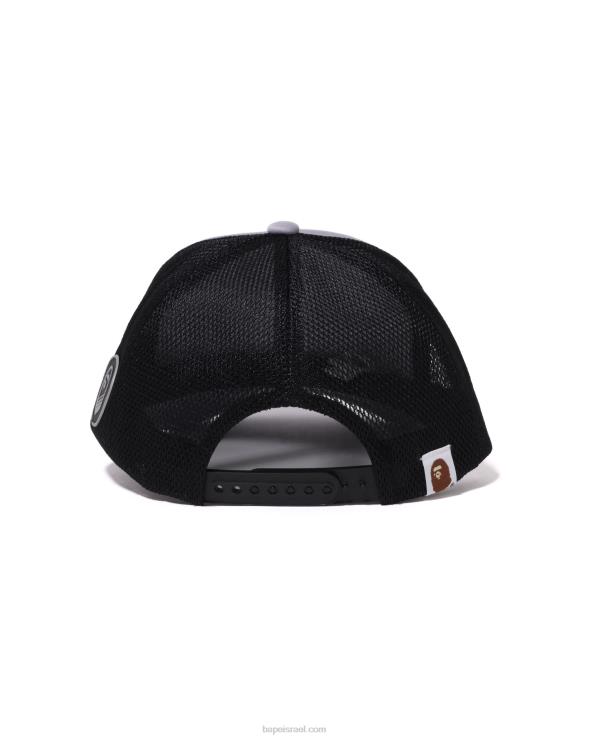 אפור A Bathing Ape 644LV389 גברים כובע רשת רייסר