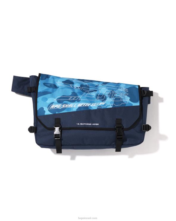 כחול בהיר A Bathing Ape 644LV390 גברים תיק מסנג'ר חלת דבש