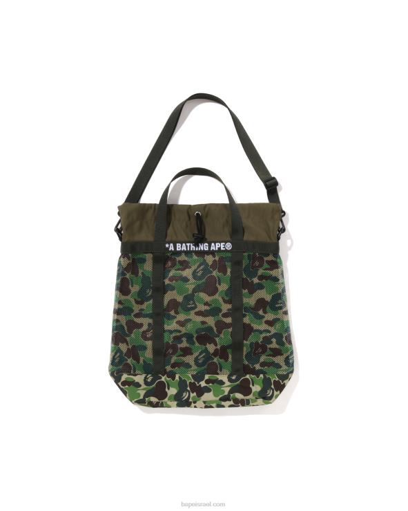 צבא ירוק A Bathing Ape 644LV396 גברים תיק רשת abc camo