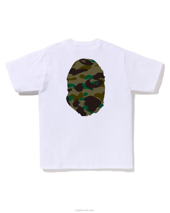 לבן A Bathing Ape 644LV3 גברים 1st camo shirt big head