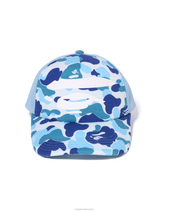 כחול בהיר A Bathing Ape 644LV402 גברים כובע רשת של abc camo face