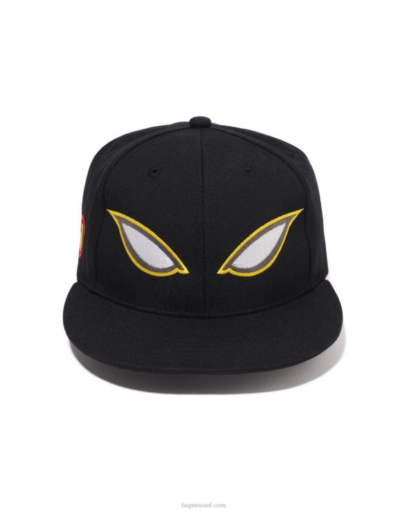 שָׁחוֹר A Bathing Ape 644LV415 גברים כובע הצמד לאחור בצל