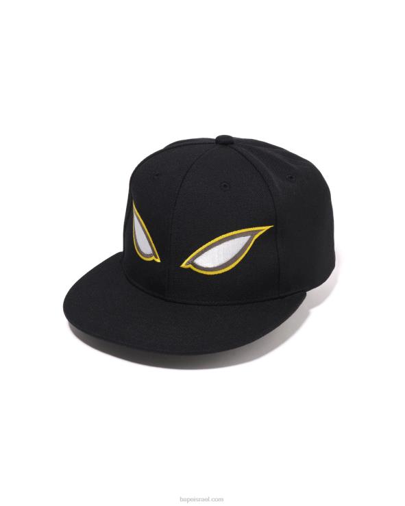 שָׁחוֹר A Bathing Ape 644LV415 גברים כובע הצמד לאחור בצל