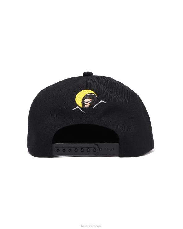שָׁחוֹר A Bathing Ape 644LV415 גברים כובע הצמד לאחור בצל