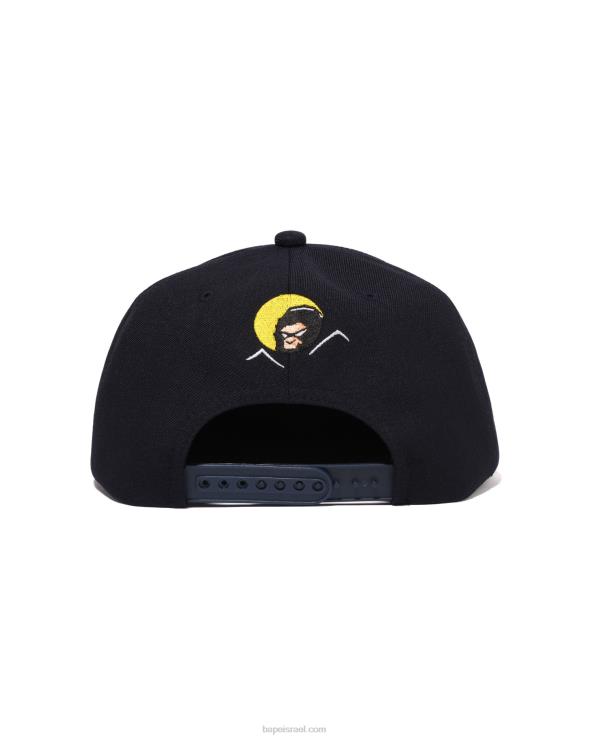 כחול כהה A Bathing Ape 644LV416 גברים כובע הצמד לאחור בצל