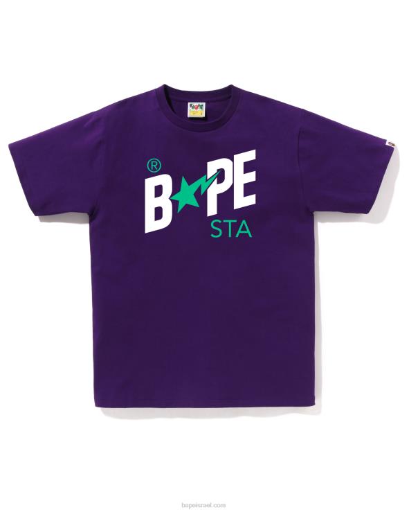 סָגוֹל A Bathing Ape 644LV42 גברים חולצת לוגו בצבעים