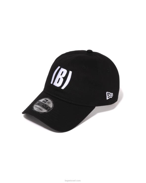 שָׁחוֹר A Bathing Ape 644LV422 גברים x עידן חדש b one point 9twenty cap