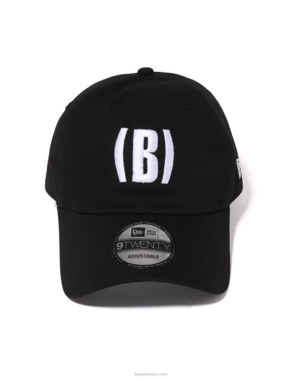 שָׁחוֹר A Bathing Ape 644LV422 גברים x עידן חדש b one point 9twenty cap