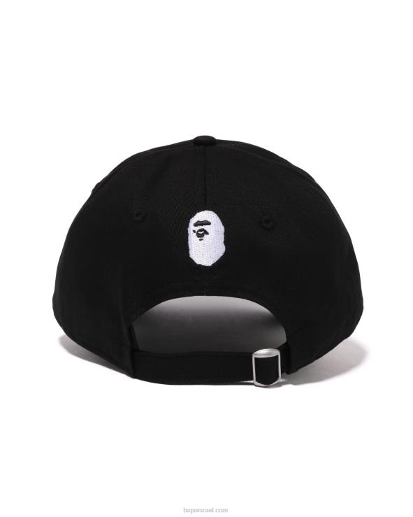 שָׁחוֹר A Bathing Ape 644LV422 גברים x עידן חדש b one point 9twenty cap