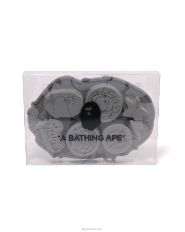 שָׁחוֹר A Bathing Ape 644LV429 גברים ראש מקרח סיליקון