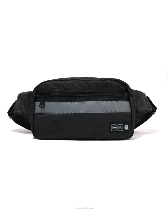 שָׁחוֹר A Bathing Ape 644LV431 גברים תיק מותן מוצק של x porter