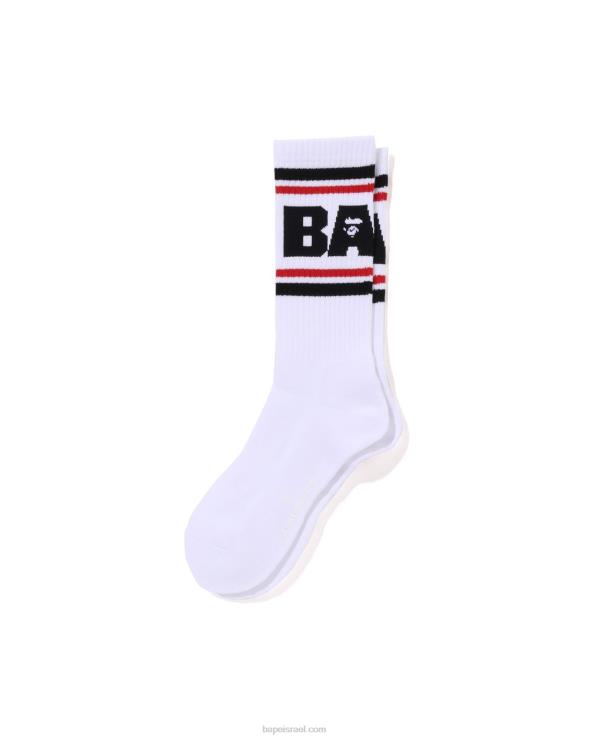שָׁחוֹר A Bathing Ape 644LV436 גברים גרבי קו