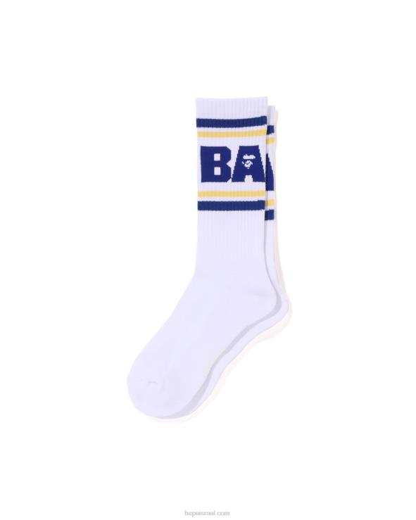 כְּחוֹל A Bathing Ape 644LV437 גברים גרבי קו