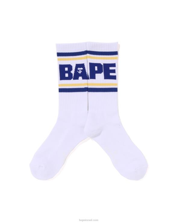 כְּחוֹל A Bathing Ape 644LV437 גברים גרבי קו