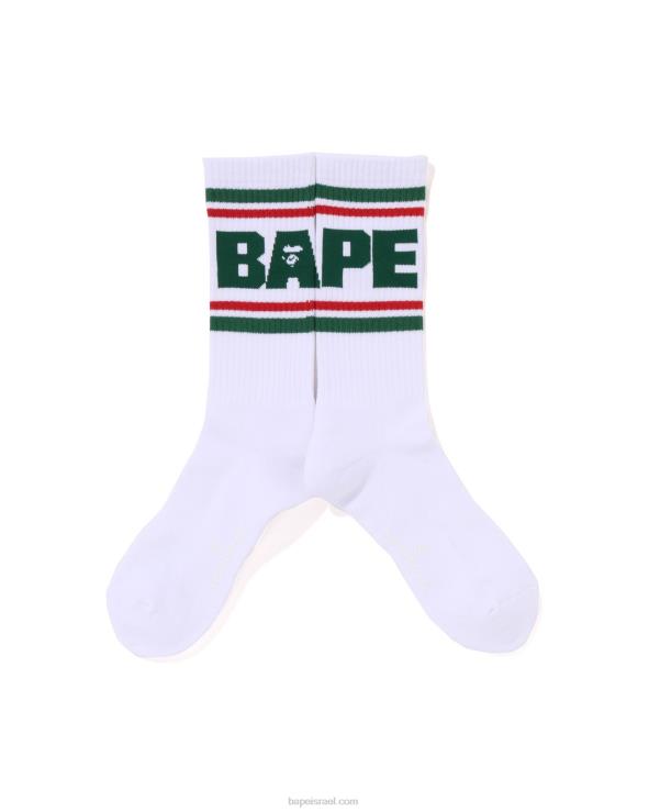 ירוק בהיר A Bathing Ape 644LV438 גברים גרבי קו