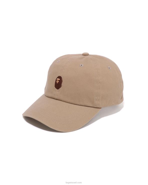 בז' A Bathing Ape 644LV442 גברים מכסה פאנל נקודה אחת