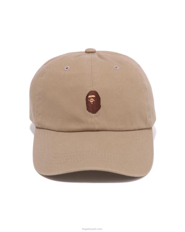 בז' A Bathing Ape 644LV442 גברים מכסה פאנל נקודה אחת