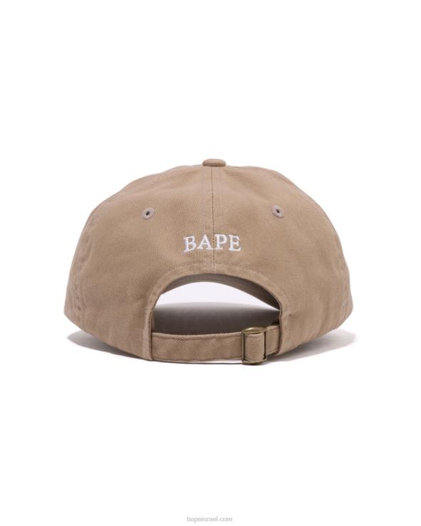 בז' A Bathing Ape 644LV442 גברים מכסה פאנל נקודה אחת