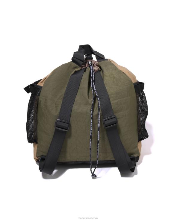בז' A Bathing Ape 644LV457 גברים תיק רב חוסם צבע