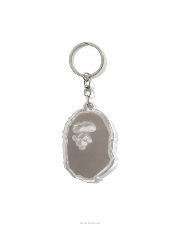 שָׁחוֹר A Bathing Ape 644LV483 גברים מחזיק מפתחות רפלקטיבי לראש