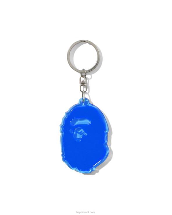 כְּחוֹל A Bathing Ape 644LV484 גברים מחזיק מפתחות רפלקטיבי לראש