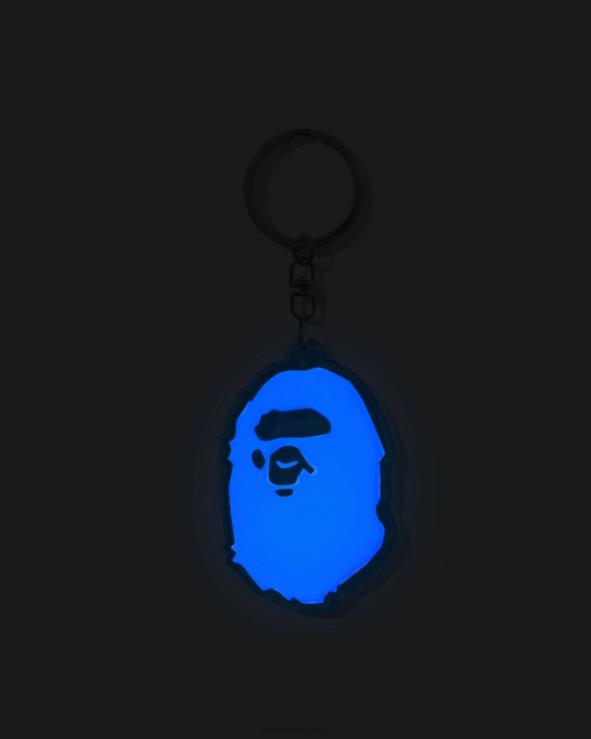 כְּחוֹל A Bathing Ape 644LV484 גברים מחזיק מפתחות רפלקטיבי לראש