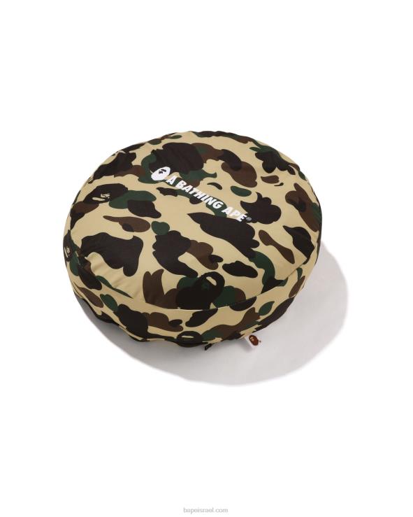 צהוב A Bathing Ape 644LV488 גברים כרית חרוזים פלאפיים 1st camo