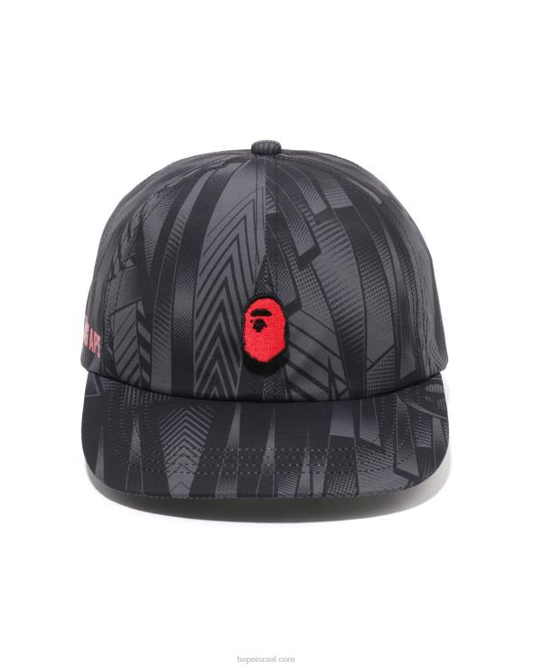 שָׁחוֹר A Bathing Ape 644LV494 גברים כובע פאנל speed racer