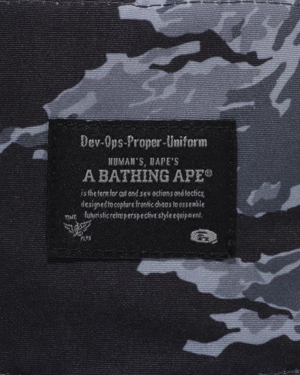 שָׁחוֹר A Bathing Ape 644LV499 גברים כובע דלי נמר קאמו