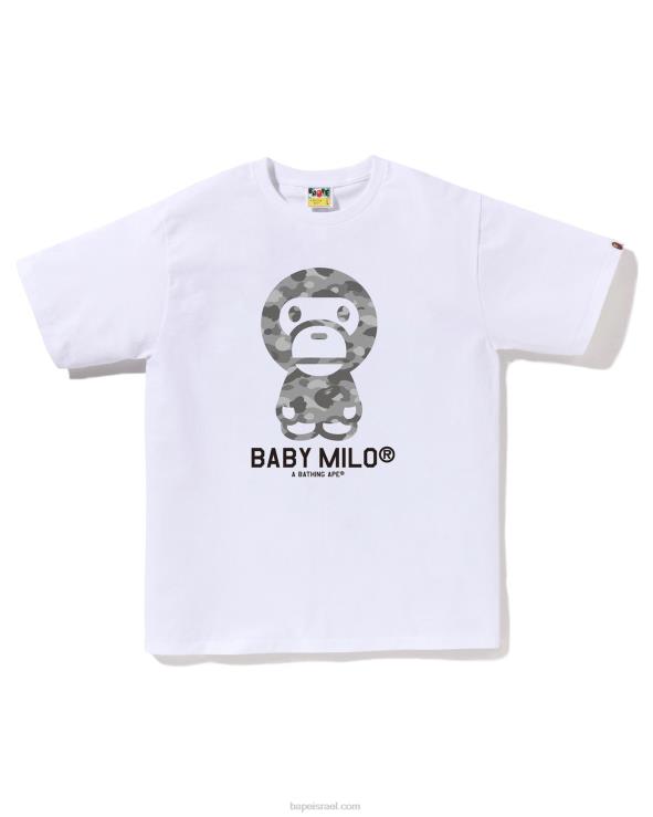 לבן A Bathing Ape 644LV49 גברים חלת דבש camo בייבי מילו טי