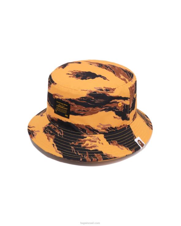 תפוז A Bathing Ape 644LV500 גברים כובע דלי נמר קאמו