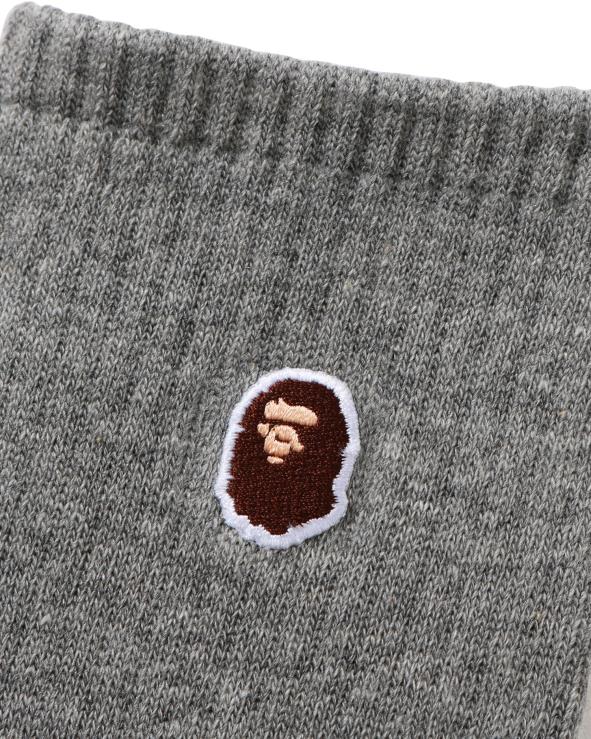 אפור A Bathing Ape 644LV503 גברים ראש גרבי נקודה אחת