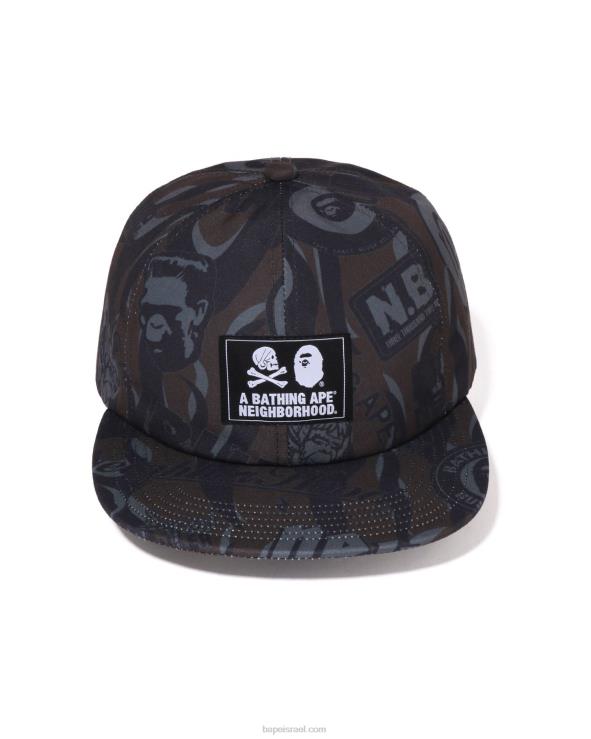 שָׁחוֹר A Bathing Ape 644LV505 גברים x כובע nbhd