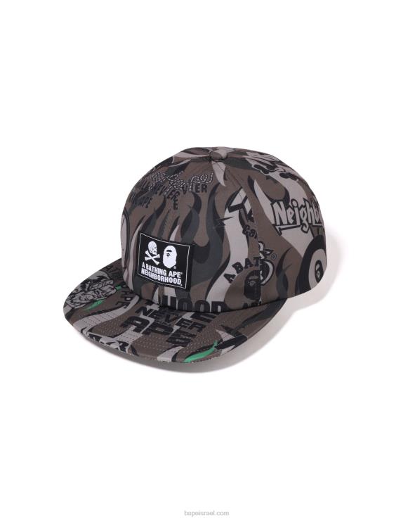 חאקי כהה A Bathing Ape 644LV506 גברים x כובע nbhd