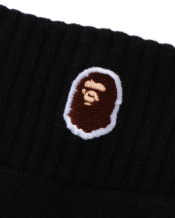 שָׁחוֹר A Bathing Ape 644LV511 גברים ראש גרבי קרסול נקודה אחת