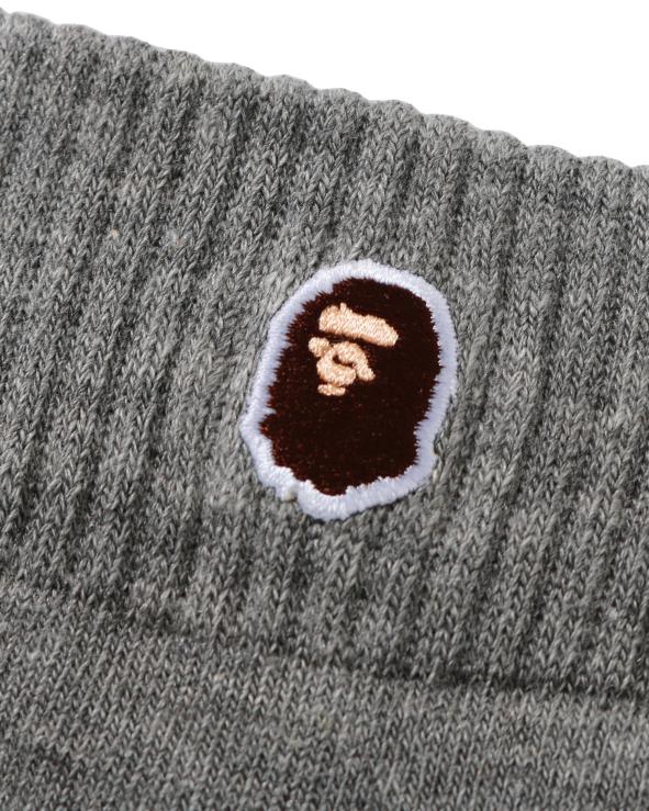 אפור A Bathing Ape 644LV512 גברים ראש גרבי קרסול נקודה אחת