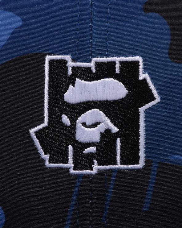 כחול כהה A Bathing Ape 644LV517 גברים x undftd color camo כובע רשת