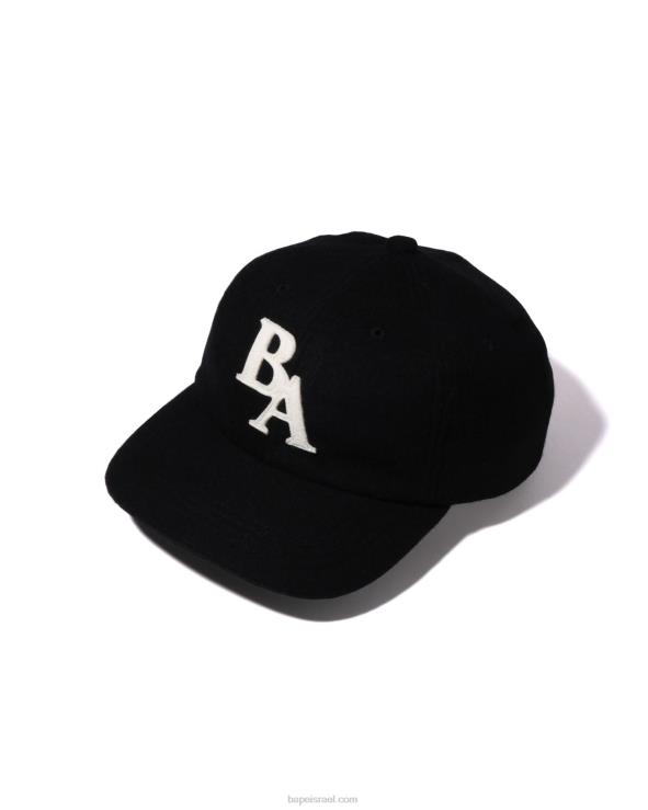 שָׁחוֹר A Bathing Ape 644LV522 גברים כובע פאנל מלטון בראש