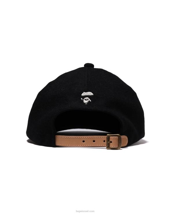שָׁחוֹר A Bathing Ape 644LV522 גברים כובע פאנל מלטון בראש