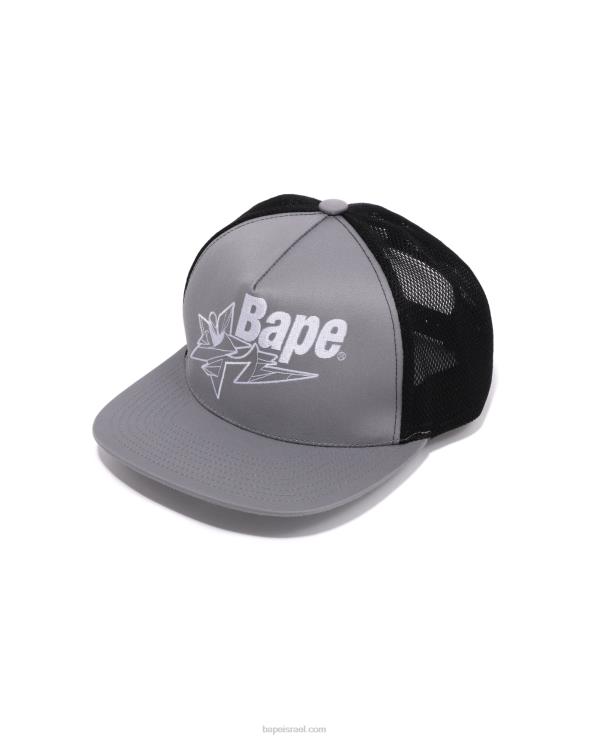 אפור A Bathing Ape 644LV527 גברים כובע רשת x ldg