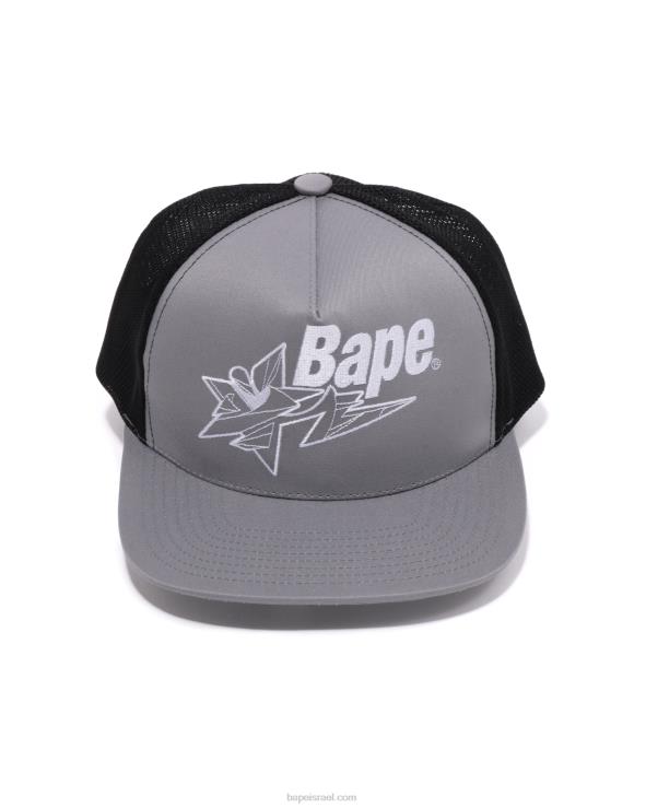 אפור A Bathing Ape 644LV527 גברים כובע רשת x ldg