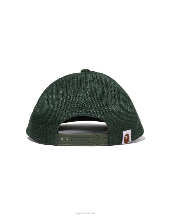 צבא ירוק A Bathing Ape 644LV533 גברים כובע רשת לוגו camo nyc צבעוני