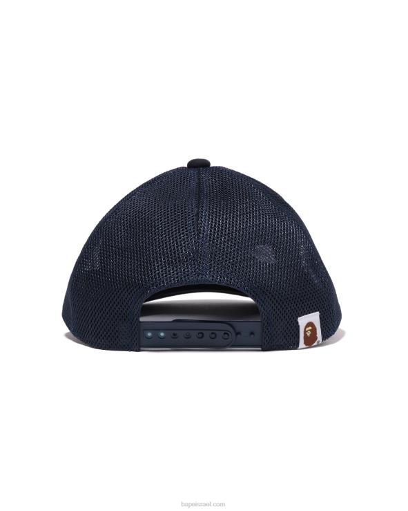 כחול כהה A Bathing Ape 644LV534 גברים כובע רשת לוגו camo nyc צבעוני