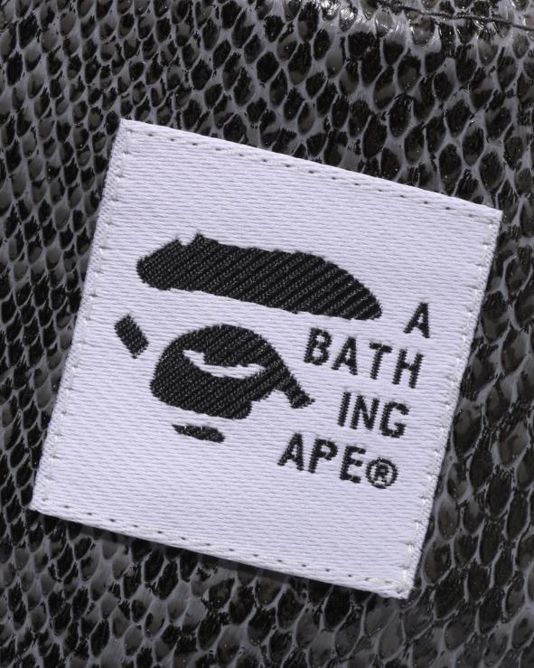 אפור A Bathing Ape 644LV541 גברים כובע דלי הפיך נחש