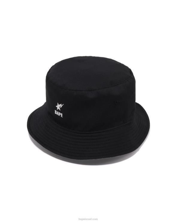 אפור A Bathing Ape 644LV541 גברים כובע דלי הפיך נחש