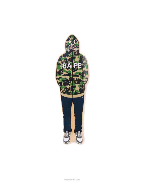 צבא ירוק A Bathing Ape 644LV551 גברים סיפון סקייט של כריש סייג'ין