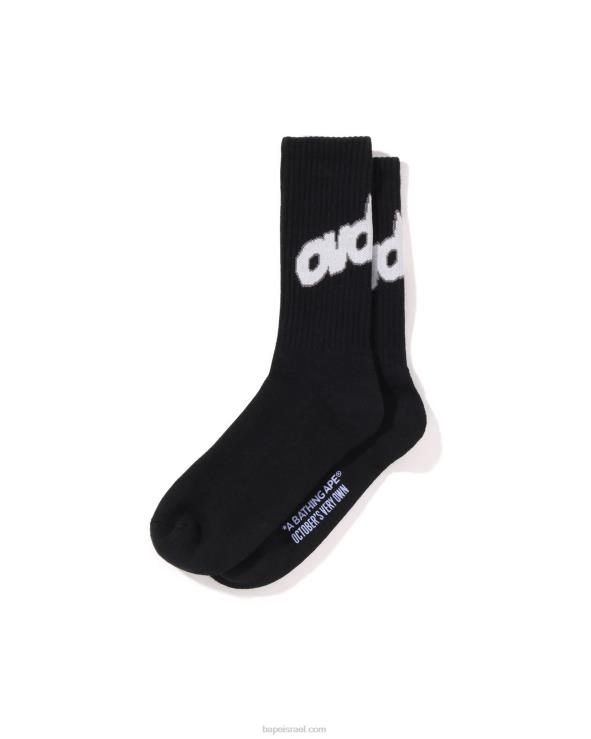 שָׁחוֹר A Bathing Ape 644LV556 גברים גרבי x ovo