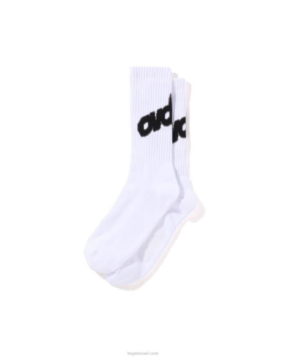 לבן A Bathing Ape 644LV557 גברים גרבי x ovo
