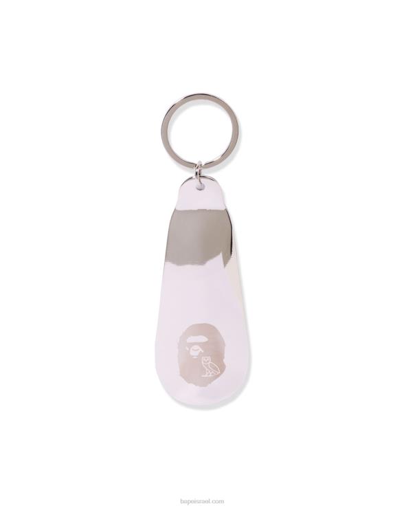 כסף A Bathing Ape 644LV558 גברים x ovo קרן נעליים
